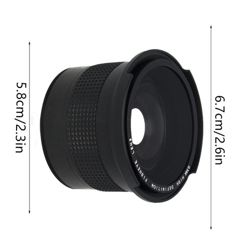 Black 58mm 0.35X Fisheye Camera Lens Wide Angle For Canon Rebel T7 EOS 80D 70D - Picture 13 of 13