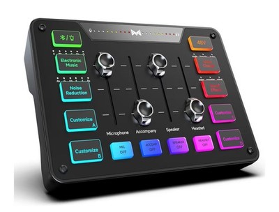 MAILANGSHI Gaming Audio Mixer, Audio Interface with XLR Microphone Input, Noise