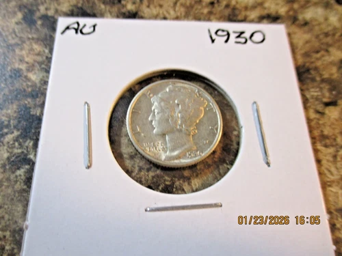 1930 MERCURY SILVER DIME AU        JJ