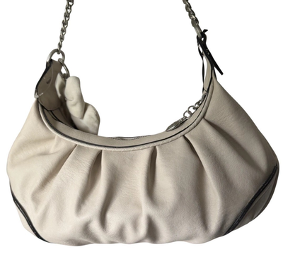 Juicy Couture Romance Hobo Bag Crystal Cream Shoulder Bag  Juicy couture Cream Canvas Shoulder Bag with Leather Trim main image 0