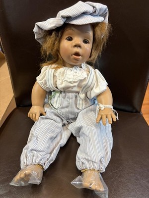 1992 GERMAN JECKLE-JANSEN ULRIKE WEIGHTED BOY DOLL 17'' ANDREA jANSEN