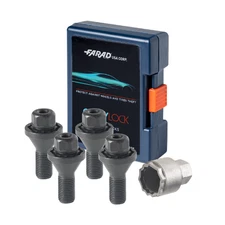 Wheel Lock Kit for Alfa Romeo Giulia / Stelvio M14X1,5 Bolt Black 4Locks & 1Key