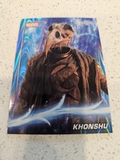 2025 Topps Chrome Marvel #130 Khonshu (Moon Knight) Blue Raywave Insert NM