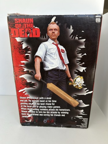 NECA Shaun of the Dead 12” figura parlante 2004 carrete juguetes Simon Pegg coleccionable - Imagen 4 de 10