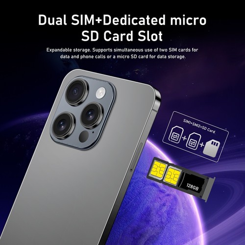 I16 Pro Max 7.3" Global Unlocked Smartphone 1TB Dual SIM Cell Phone - Picture 12 of 26