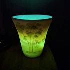FENTON Family Signatures Pink Burmese Diamond Optic Handpainted Vase Uranium UV