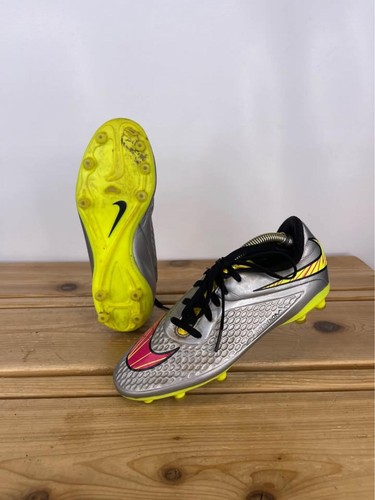 Nike Hypervenom Youth Soccer Cleats - Silver/Volt - Size 4.5Y / EU 36.5