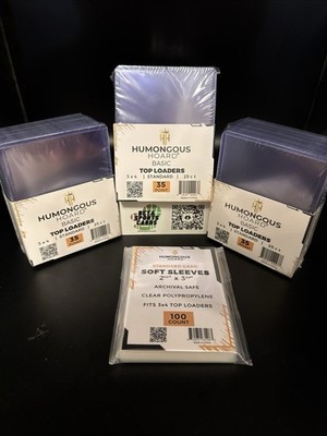 75 Toploaders 3x4 Top loaders + 100 Penny Sleeves - Humongous Hoard FREE SHIP