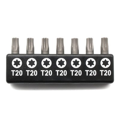 TMAX 7pc 1'' T20 Torx Star 6P Bit Set Quick Change Screwdriver Bits Impact Ready
