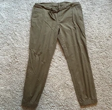Goodfellow & Co Jogger Mens L Khaki Chino Athletic Jogger Drawstring Pants