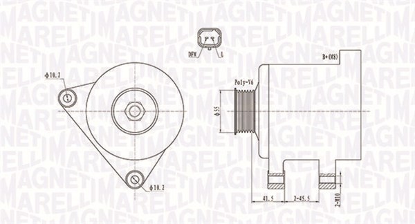 Lichtmaschine FÜR CitroËN C3 I (Fc , FN ) - Magneti Marelli 063731741010-image
