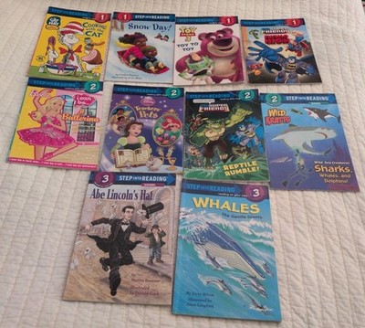Random Lot of 10 Level 1,2,3 Step Into Reading| GOOD