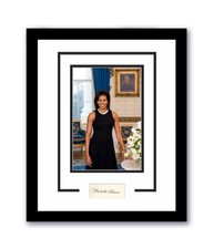 Michelle Obama Autographed 16x20 Framed Photo President Barack First Lady ACOA