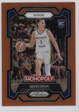 2024 Panini Prizm Monopoly WNBA Orange 55/124 Sevgi Uzun #22 Rookie RC 1dj9