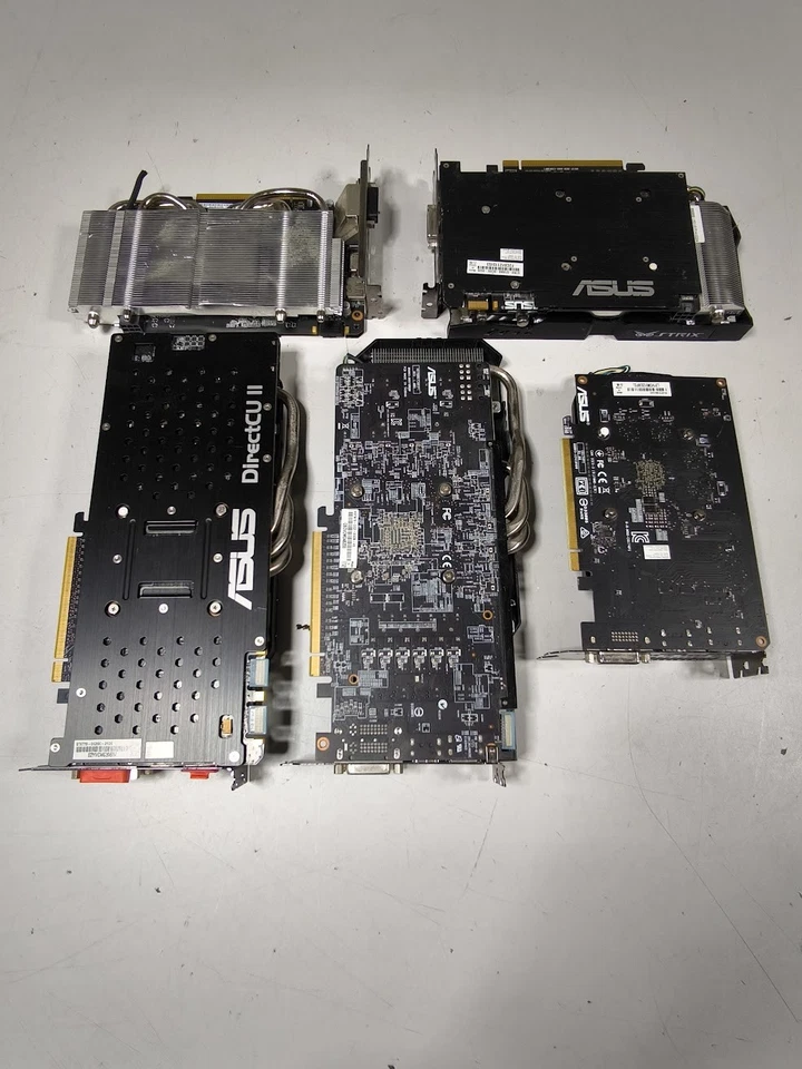 Lot of 5 Asus GPUs - Non-Working, For Parts - Image 2 of 4