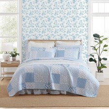 Queen Quilt Set, Soft Bedding with Matching Shams, Medium Weight, Patchwork...