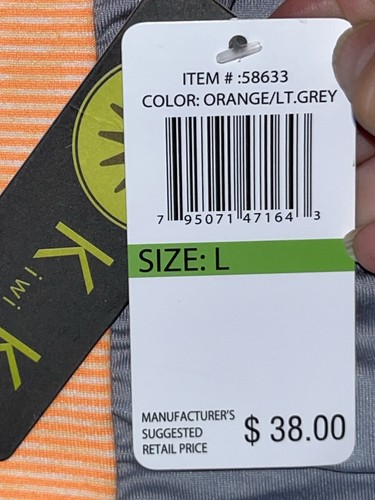 NWT WOMENS L KIWI KATE ORANGE/ LIGHT GRAY ATHLETIC RUNNING LS PULLOVER MSRP $38 - Picture 5 of 11