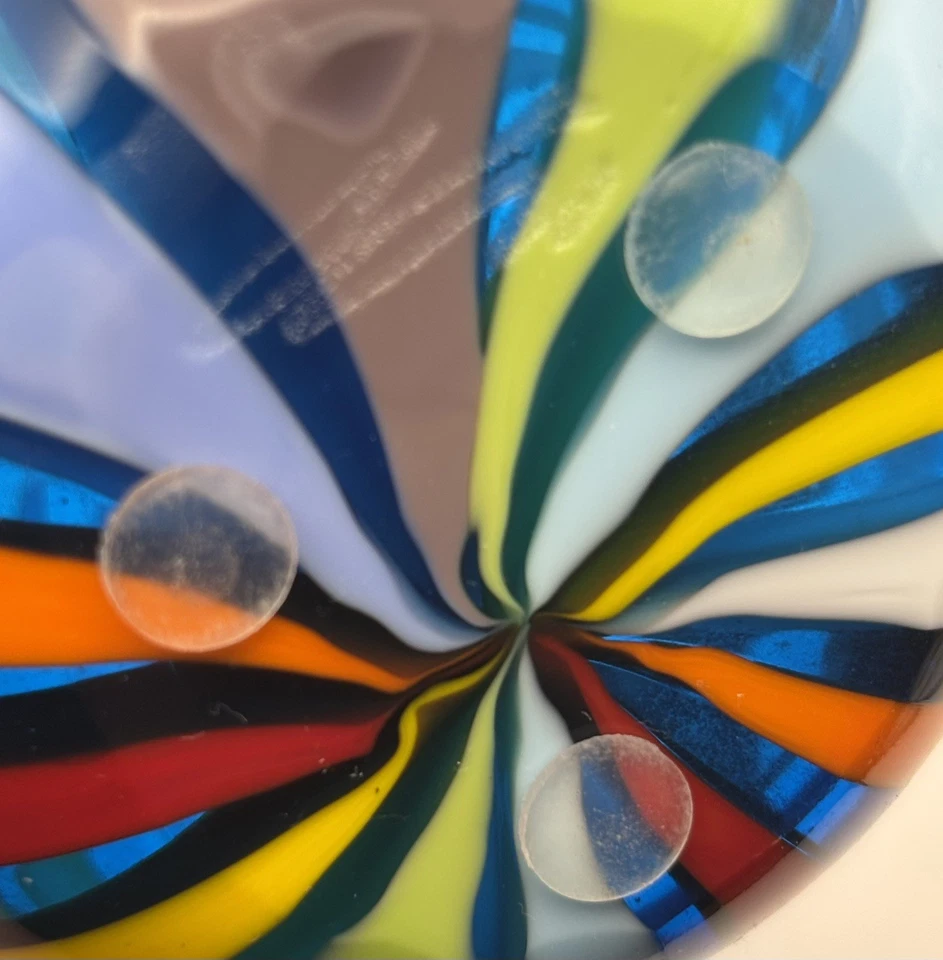 Afro ‘a canne’ solifleur vase. Murano Art Glass 9.75”. Signed to base - image 4 of 4