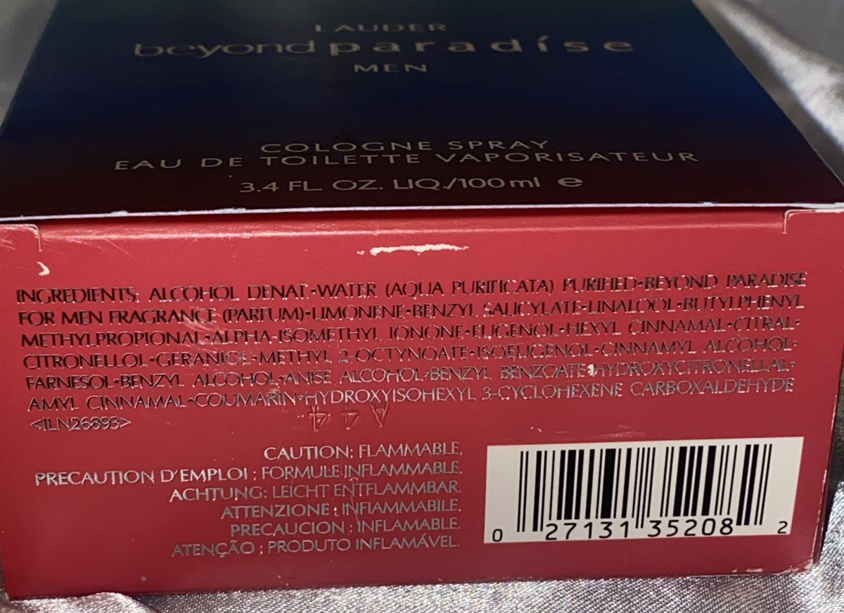 Estee Lauder BEYOND PARADISE for Men Cologne Spray EDT 3.4 fl oz