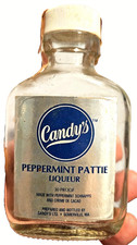 Candy's Peppermint Pattie Liqueur 30 Proof Empty Glass Bottle