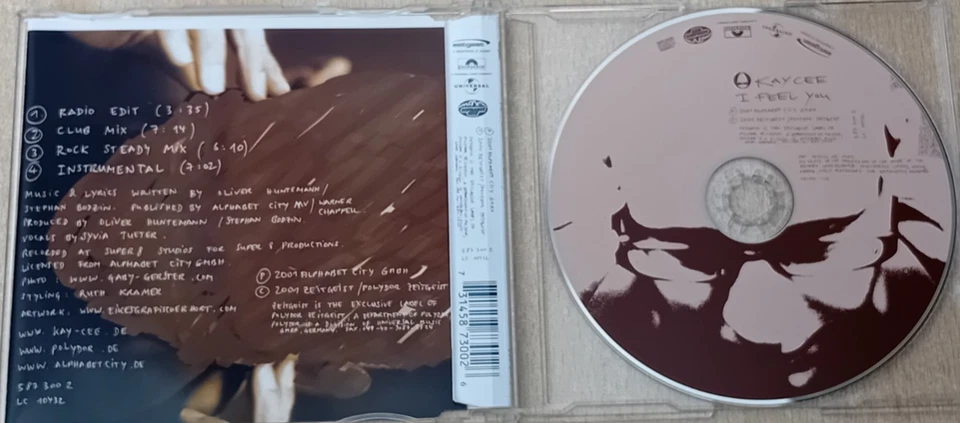 KAYCEE - I FEEL YOU - Promo-Maxi-CD / Polydor Zeitgeist 2001, 587 300 2 - Bild 2 von 3