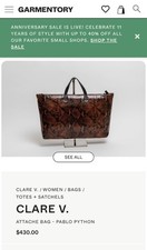 Clare V Leather Tote Bags for Women for sale