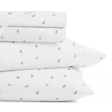 Ultra Soft 4-Piece Pink Ditsy Flowers Patterned Microfiber Queen Sheet Set