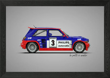 Quadro Stampa Tela Poster Wall Art Con Cornice Renault 5 Maxi Turbo