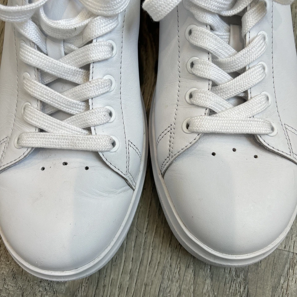 Zapatos Tenis Tory Burch Howell Court Cuero de becerro liso Blanco Para Mujer Talla 9 Foto 3 de 4