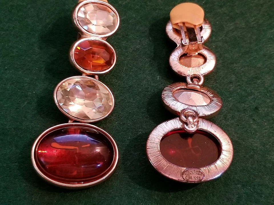 ¡OFERTA! ¡ESPECTACULAR PENDIENTE GLAMOROSO ÁMBAR Y CRISTALES DE KENNETH JAY LANE! Foto 2 de 4