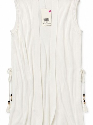 Max Mara Leisure Omega Open Front Knit Vest NWT Size L MSRP $965 *With Defects*