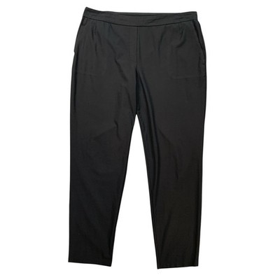Nike Pants Womens L Large Black Woven Dri Fit Pull On Performance Golf Pockets