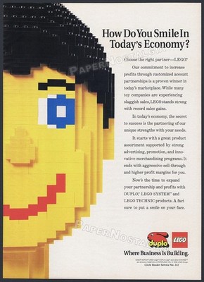 LEGO / DUPLO   Original 1992 Trade AD / poster / toy promo   building blocks ad