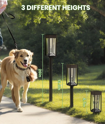 Solar Pathway Lights 2-in-1 Warm&Cool, 8 Pack Bright Solar Lights Outdoor Wat... - Picture 7 of 7