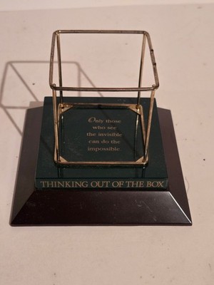 Thinking Outside The Box Desk Trophy