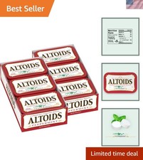 Classic Peppermint Breath Mints, 12 Pack - Strong Refreshing Flavor in Every Tin