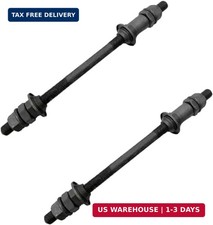 2Pcs Black Bike Axle 190MM for Bicycle Multiple Speed Rear Hub Axle 3/8 Inch,26