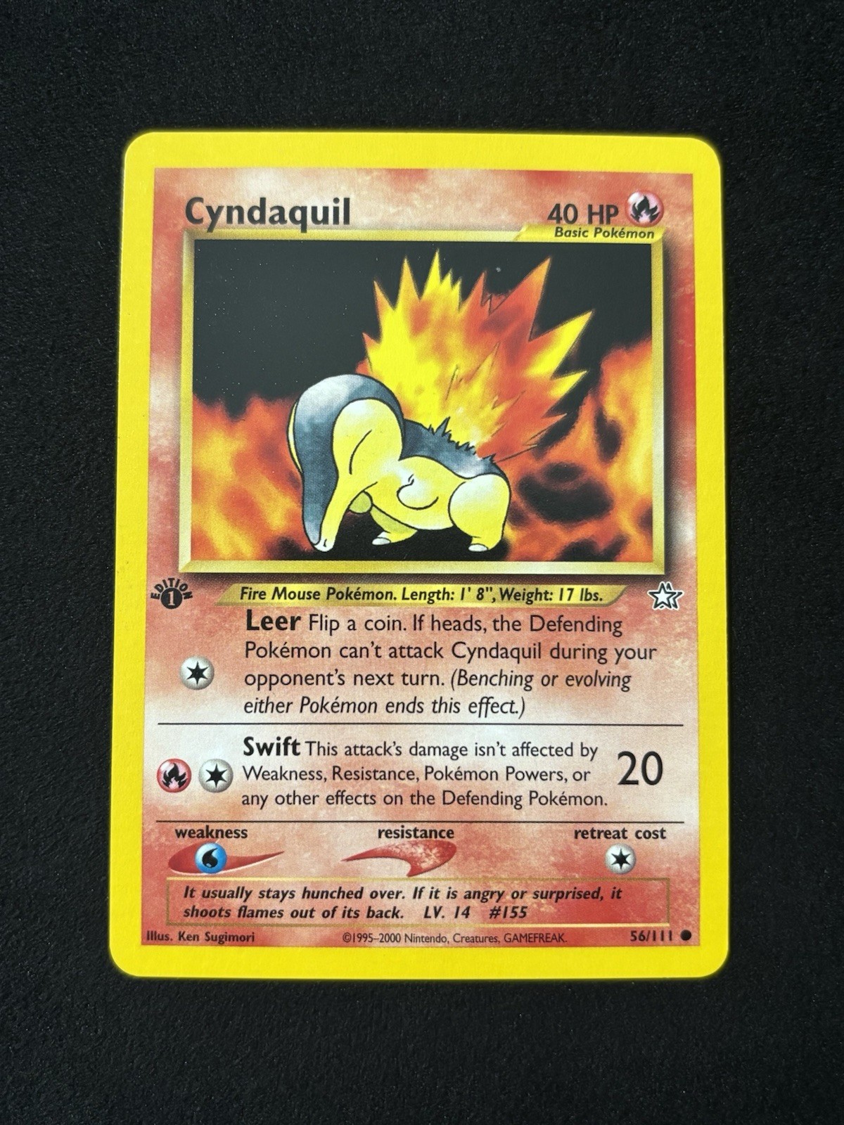 Cyndaquil 56/111 Neo Genesis Regular 1st Edition Pokemon TCG - NM