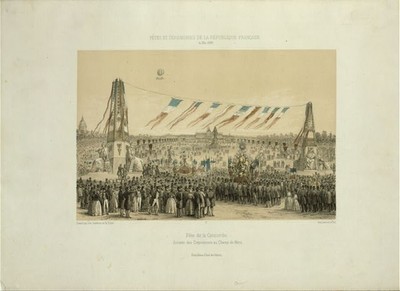 Photo:F�te de la Concorde,arriv�e des corporations au historic photo