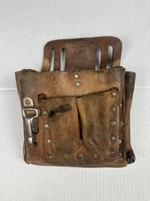Klein Tools 5165 Leather Tool Pouch USA Made Vintage Electrician