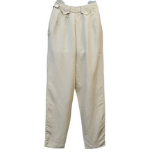 Francesco Ferri pantaloni conici francesi vintage anni 90 panna vita alta 8 W26 L29