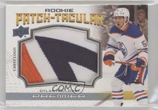 2022 Upper Deck Premier Rookie Patch-Taculars Chest Logo 4/25 Dylan Holloway k4s
