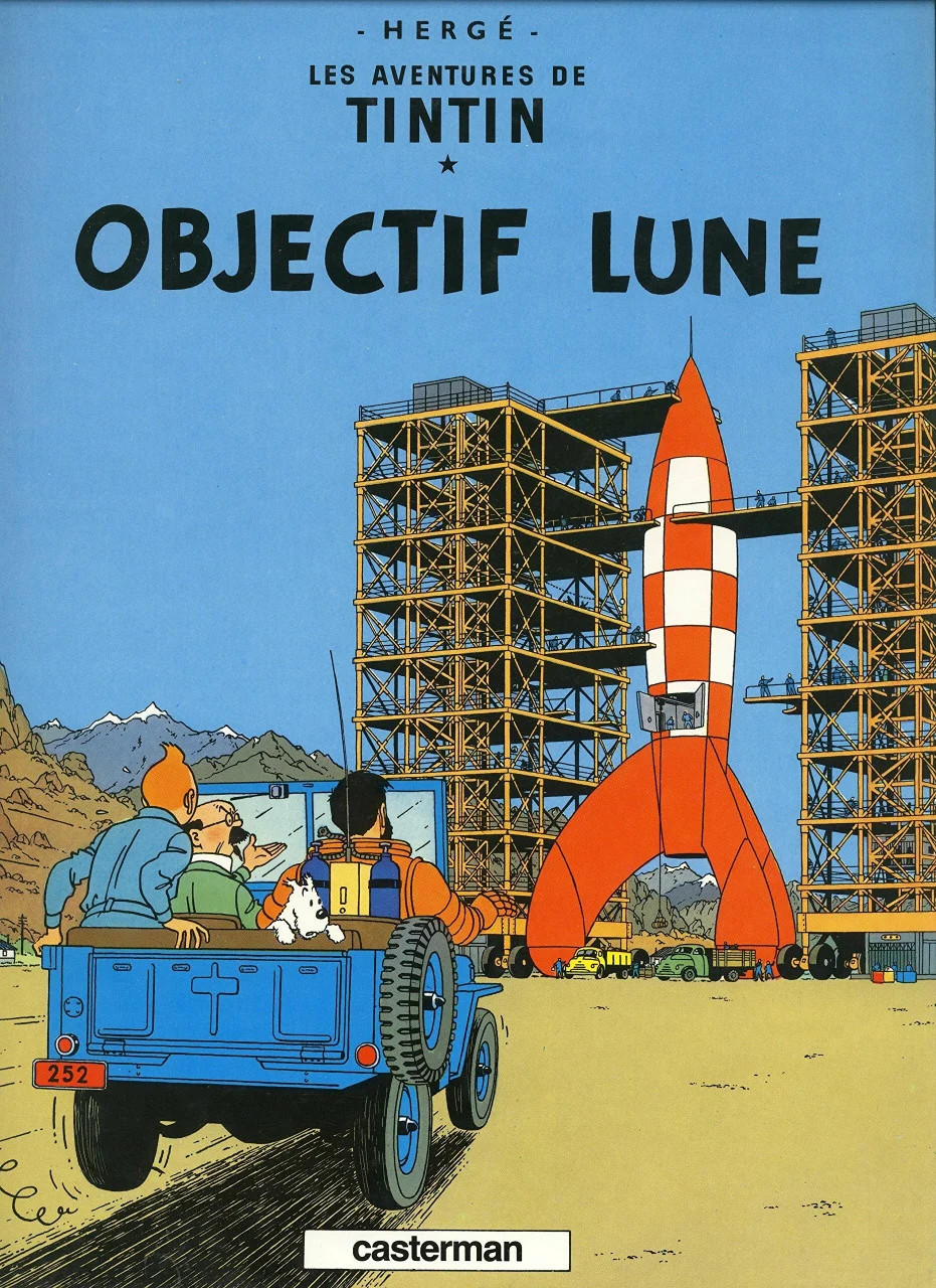 Tintin: Objectif Lune (Casterman 1953) Französische Erstausgabe B7