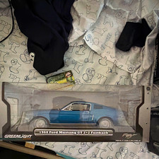 GreenLight Collectibles 1:18 1968 Ford Mustang GT 2+2 Fastback Blue Diecast