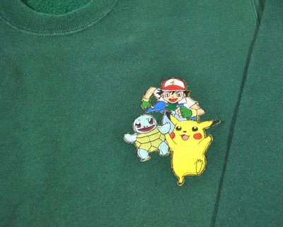 Vintage Pokemon Pikachu Ash 90s TV Show Movie Green