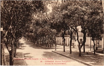 PC FRANZÖSISCH GUINEA 50. CONAKRY AVENUE DU GOVERNMENT. (a76135)