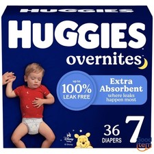 Huggies Overnites Nighttime Baby Diapers - Size 7 - 36ct: Wetness Indicator