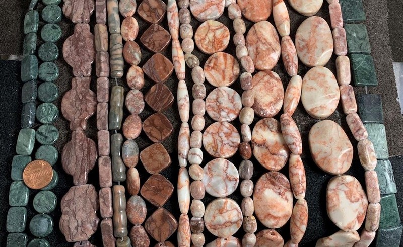bulk sale //lot of 16 strands mix shape gemstone beads/(n102)