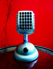 Vintage 1940's Shure 737A crystal super cardioid microphone w S-36 desk stand #6