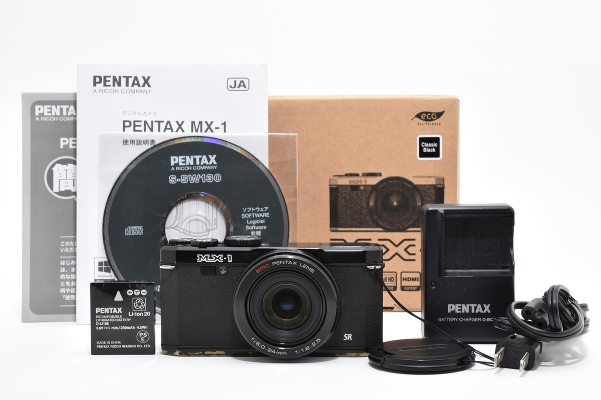Shot:1495 [Near MINT] PENTAX MX-1 Black 12.0 MP Digital Camera